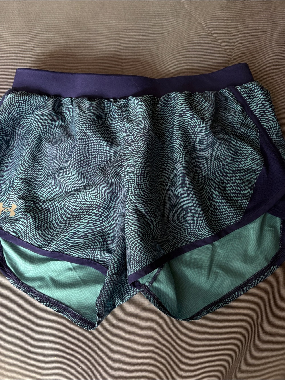 Under Armour Women’s Athletic Shorts - Teal & Purple Trim